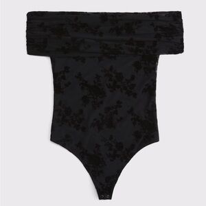 Abercrombie & Fitch Black Floral Bodysuit